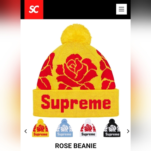 Supreme Rose Beanie *FW22* *NWT*